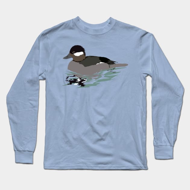 Bufflehead (Female) Long Sleeve T-Shirt by stargatedalek